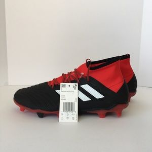 Adidas Predator 18.2 FG Black Red Soccer Cleats